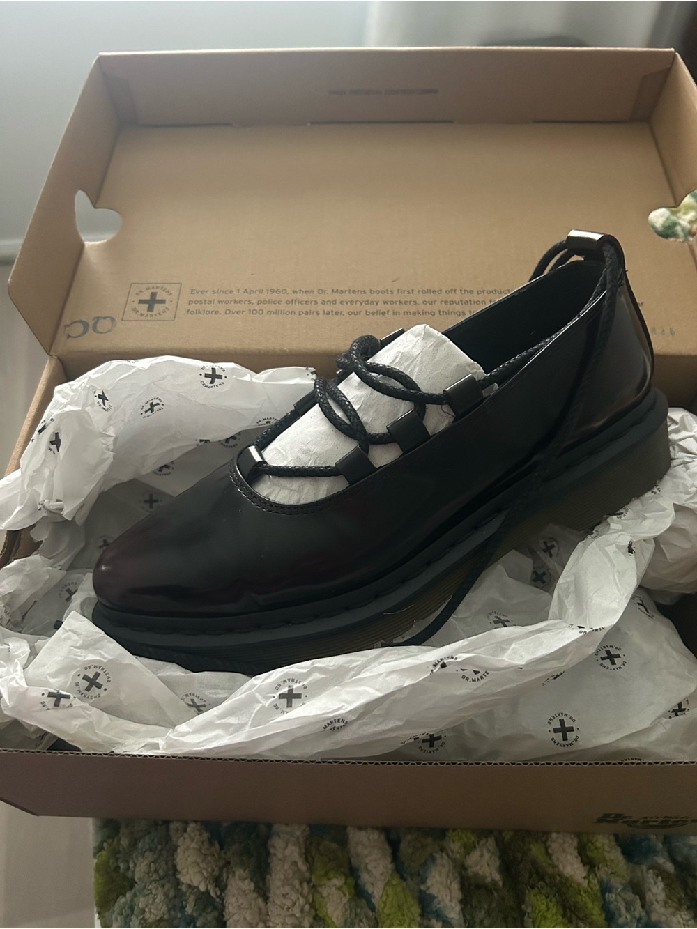 Dr. Martens Elphie II Cherry Red Mary Jane Lug Sole Shoe